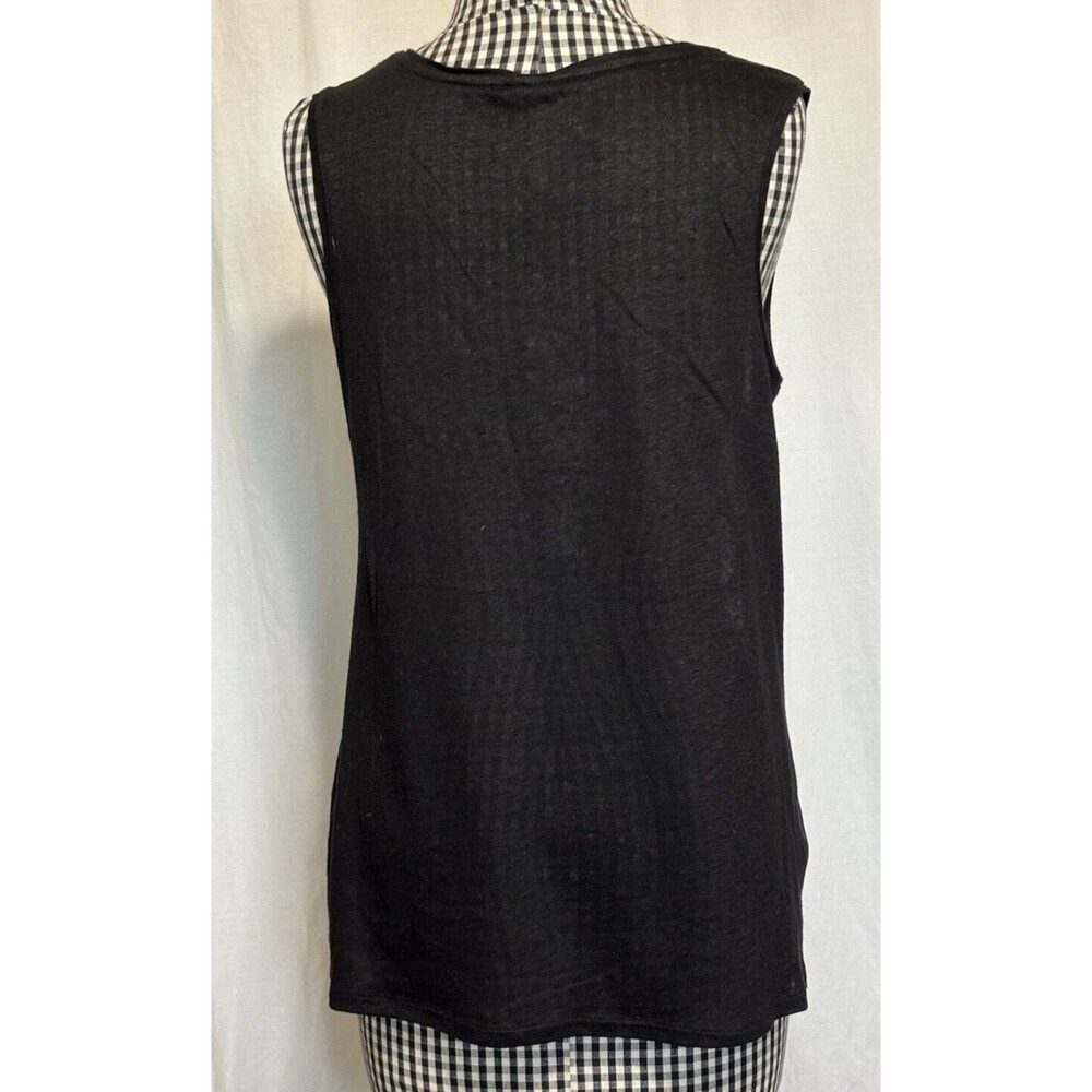 Kische Velvet Burnout Tank Black Linen Blend SIze Small - Goth, EMO, Grunge - Picture 2 of 7